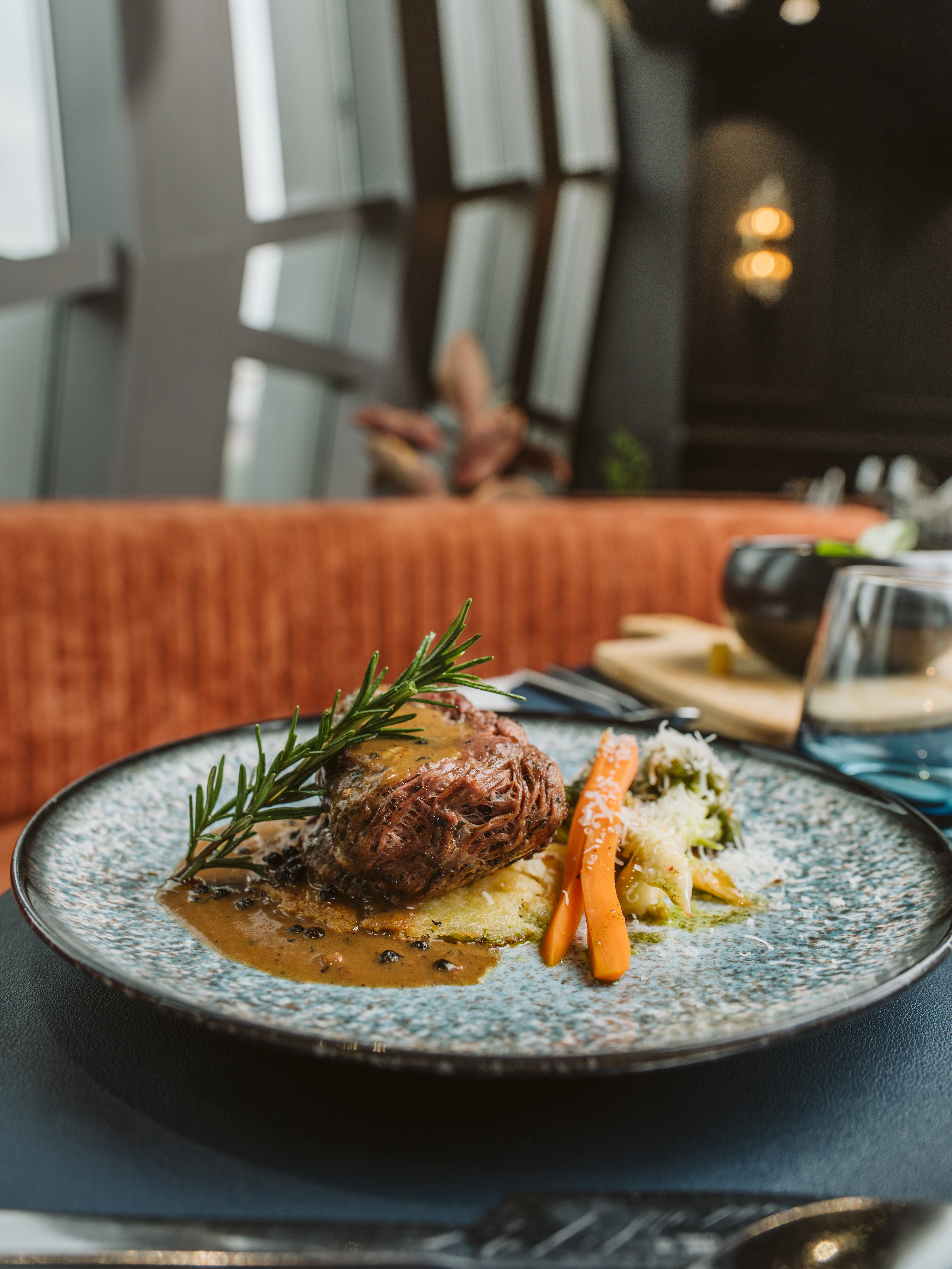 Steak course with fine plating