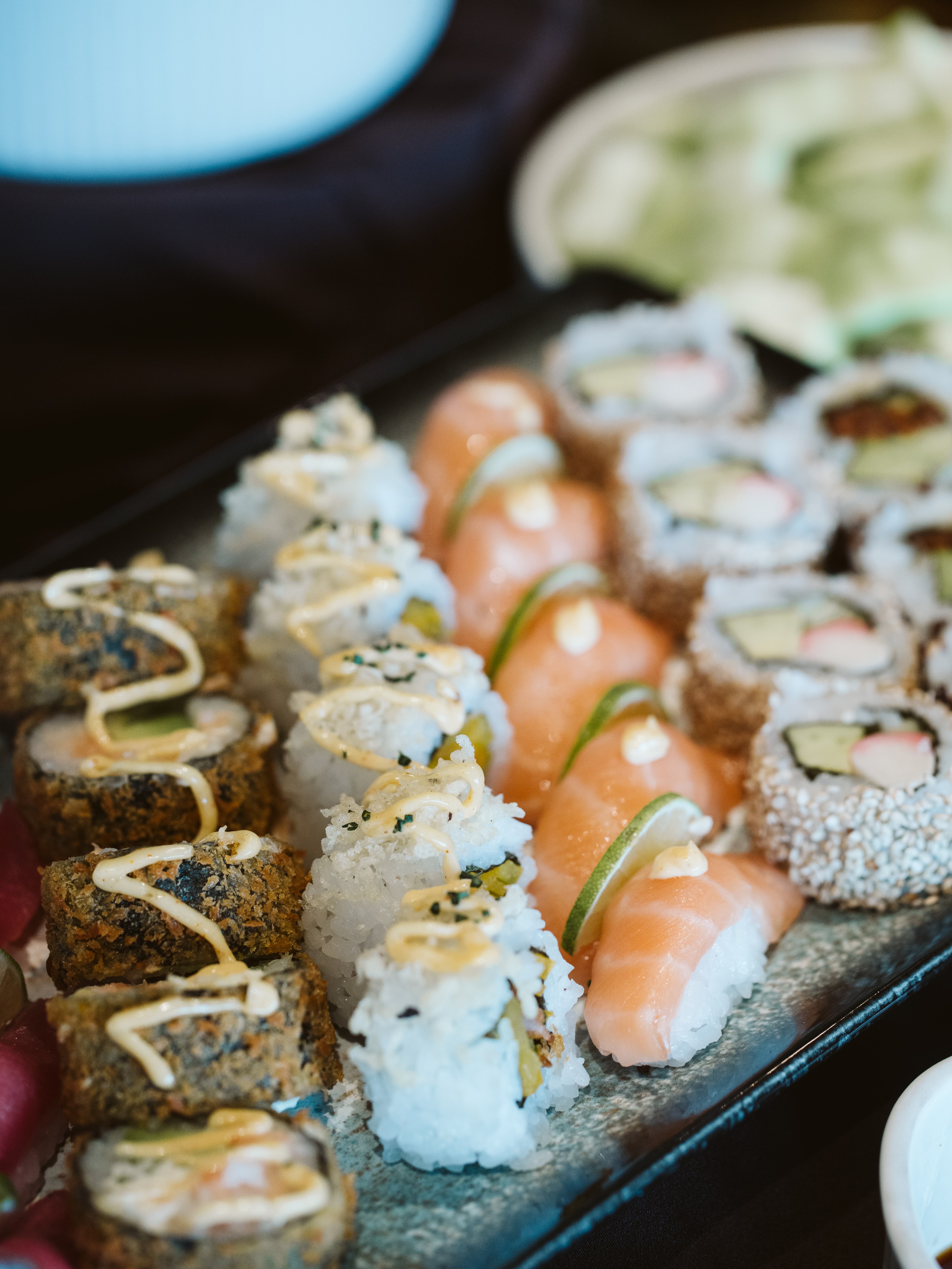 Sushi and seafood presentation
